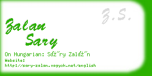 zalan sary business card